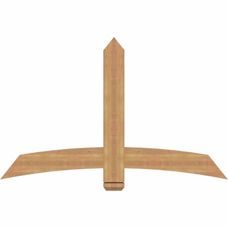 Ekena Millwork Bellingham Timber Gable Bracket, Western Red Cedar, 60"W x 38"H x 1 1/2"D x 5 1/2"F, 15/12 Pitch GBW060X38X0206BEL00SWR